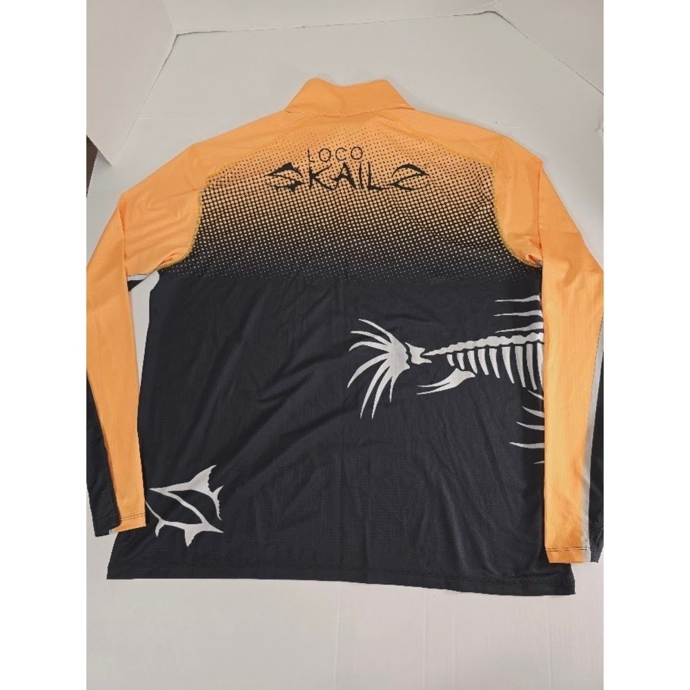 Loco Skailz Men's Long Sleeve Fishing Surf Shirt‎ Quarter Zip